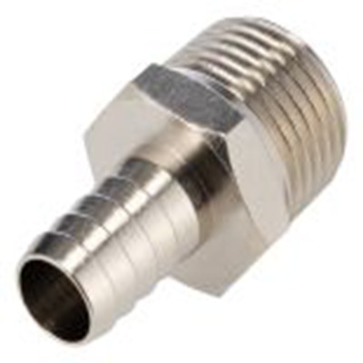 RS PRO,665-597,软管接头, Φ12 mm内径, 镀镍黄铜制, 最大工作压力100 bar