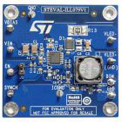 STMicroelectronics,STEVAL-ILL079V1,STMicroelectronics  LED驱动器, STEVAL-ILL079V1 评估测试板, STEVAL, 用于高功率 