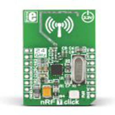 MikroElektronika,MIKROE-1305,MikroElektronika  nRF T Click 射频收发器 MikroBus Click 板, nRF24L01P芯片, 用于有源