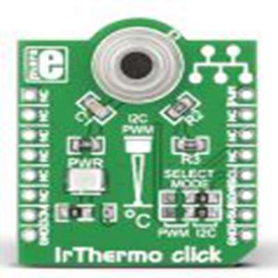 MikroElektronika,MIKROE-1361,MikroElektronika  IRThermo键 3.3V MikroBus Click 板, 温度传感器, MLX90614ESF-B