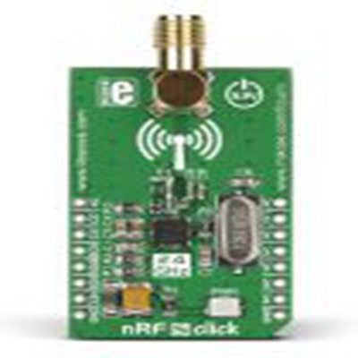 MikroElektronika,MIKROE-1836,MikroElektronika  nRF S Click 射频收发器 MikroBus Click 板, nRF24L01P芯片, 用于有源