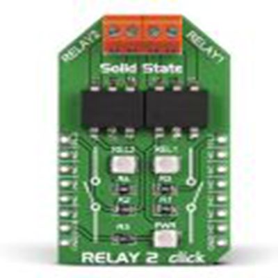 MikroElektronika,MIKROE-1899,MikroElektronika  继电器 2 Click, 继电器 屏蔽, LCA717芯片, 用于开发灯、电动机