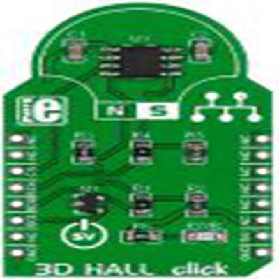 MikroElektronika,MIKROE-1987,MikroElektronika  3D Hall Click MikroBus Click 板, 霍尔效应传感器, MLX90333芯片