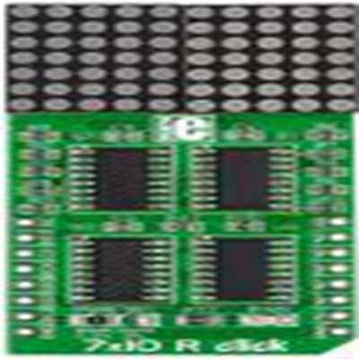 MikroElektronika,MIKROE-1993,MikroElektronika, MIKROE-1993 LED 点阵显示屏 附加板 显示电路板, 7x10 R 键 74HC595