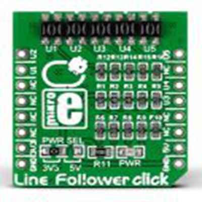 MikroElektronika,MIKROE-1999,MikroElektronika  巡线感应器 Click MikroBus Click 板, QRE1113芯片