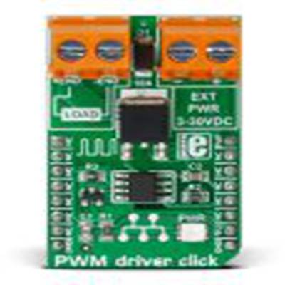 MikroElektronika,MIKROE-2272,MikroElektronika  PWM 驱动器 Click, 电机控制器 PWM 驱动器 Click, DMP3010LK3, Si871