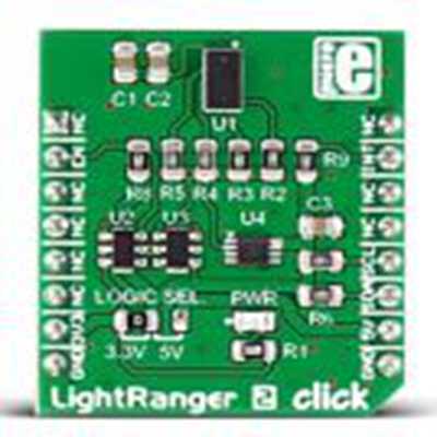MikroElektronika,MIKROE-2509,MikroElektronika  LightRanger 2点阵 MikroBus Click 板, 手势传感器, VL53L0X芯片