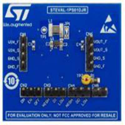 STMicroelectronics,STEVAL-1PS01DJR,STMicroelectronics  ST1PS01DJR 400 mA Nano 静态同步降压转换器, 降压转换器 评估测试板