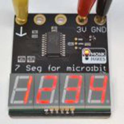 Monk Makes,SKU00066,Monk Makes  Micro bit 7段显示器, BBC Micro:bit 附加组件