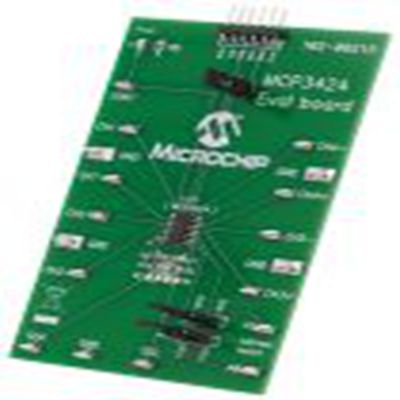 Microchip,MCP3424EV,Microchip  模数转换器 (ADC), MCP3424EV 评估测试板, MCP3424 18 位四通道 δ - ADC 信号转换开发套件, 18 bi