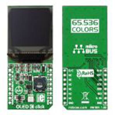 MikroElektronika,MIKROE-1585,MikroElektronika 1.1 in, MIKROE-1585 OLED 显示器 附加板 显示电路板, OLED C Click S