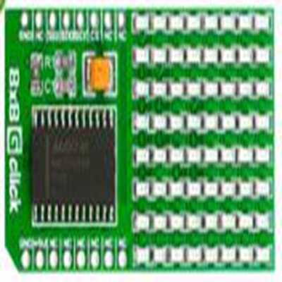 MikroElektronika,MIKROE-1306,MikroElektronika  LED, MIKROE-1306 附加板, 8x8 G Click MAX7219 IC