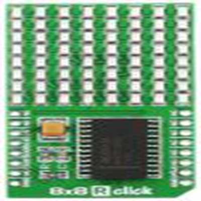 MikroElektronika,MIKROE-1295,MikroElektronika  LED, MIKROE-1295 附加板, 8x8 R Click MAX7219 IC