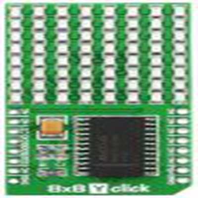 MikroElektronika,MIKROE-1294,MikroElektronika  LED, MIKROE-1294 附加板, 8 x 8 Y 点阵 MAX7219 IC