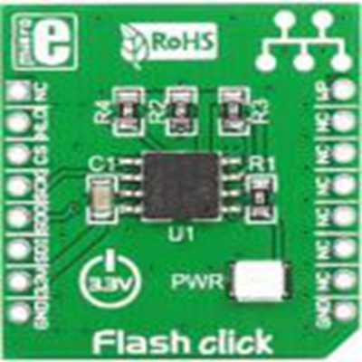 MikroElektronika,MIKROE-1199,MikroElektronika  闪存 Click MIKROE-1199 附加板 串行闪存, 用于mikroBUS