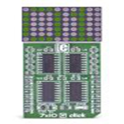 MikroElektronika,MIKROE-2705,MikroElektronika, MIKROE-2705 LED 点阵显示屏 MikroBus Click 板 显示电路板, 7x10 G 