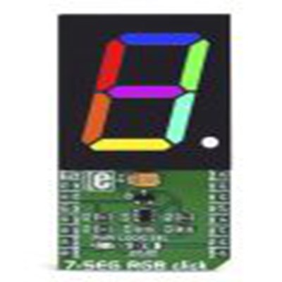 MikroElektronika,MIKROE-2734,MikroElektronika 1 in, MIKROE-2734 7 段显示屏 MikroBus Click 板 显示电路板, 7-Seg