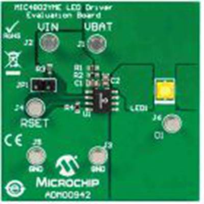 Microchip,ADM00942,Microchip  LED, ADM00942 评估测试板, MIC4802 ADM00942