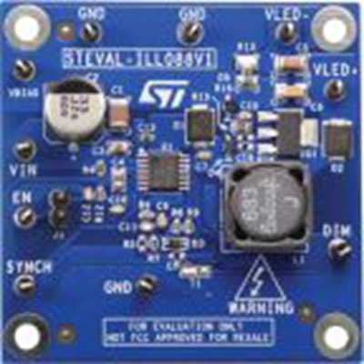 STMicroelectronics,STEVAL-ILL088V1,STMicroelectronics  LED驱动器, STEVAL-ILL088V1 评估测试板, STEVAL, 用于高功率 