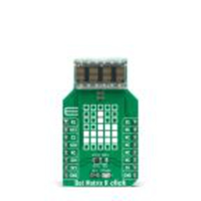 MikroElektronika,MIKROE-4169,MikroElektronika  点阵 R Click 适配器板, HCMS-3906芯片, 用于hcms -3906 这是一个显示开发套件