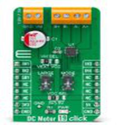 MikroElektronika,MIKROE-4883,MikroElektronika  DC电机19点阵, 直流电动机驱动器 附加板, TC78H653FTG芯片, 用于开发MikroBUS