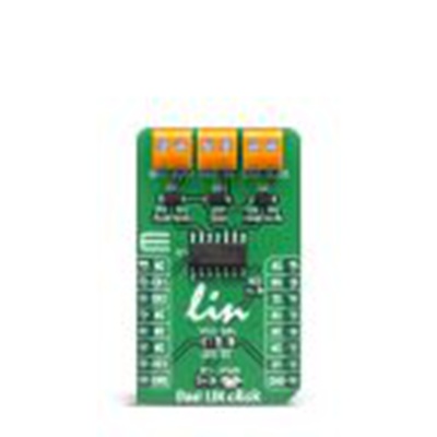 MikroElektronika,MIKROE-3870,MikroElektronika  双LIN点阵 收发器板, 双 LIN 点阵, TLE7268SKXUMA1芯片, 用于BCM, MIKRO