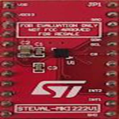 STMicroelectronics,STEVAL-MKI222V1,STMicroelectronics  STEVAL-MKI222V1 评估套件, 加速度传感器, LIS2DU12芯片, 用于S