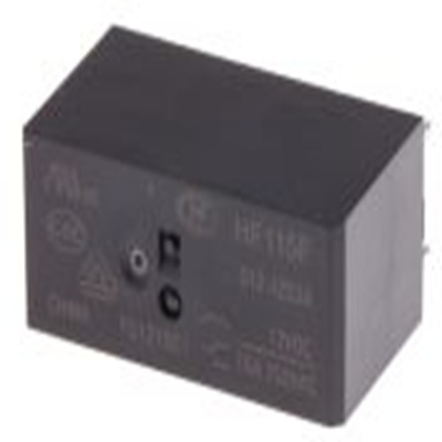 RS PRO,476-808P,功率继电器, 12V 直流线圈 16A切换, 单刀双掷, PCB安装, 银合金触点