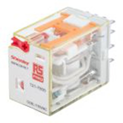 RS PRO,121-7800,功率继电器, 115V 交流线圈 6A切换, 四刀双掷, 银合金触点, RKF系列