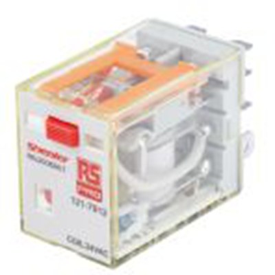 RS PRO,121-7812,功率继电器, 24V 交流线圈 10A切换, 双刀双掷, 银合金触点, RKL系列