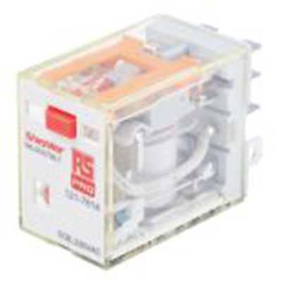 RS PRO,121-7814,功率继电器, 230V 交流线圈 10A切换, 双刀双掷, 银合金触点, RKL系列