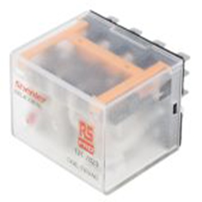 RS PRO,121-7823,功率继电器, 110V 交流线圈 10A切换, 四刀双掷, 银合金触点, RKL系列