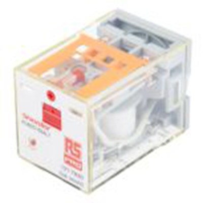 RS PRO,121-7830,功率继电器, 24V 交流线圈 10A切换, 双刀双掷, 银合金触点, RUB系列