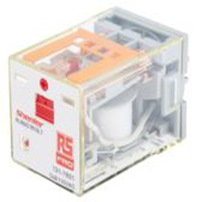 RS PRO,121-7831,功率继电器, 110V 交流线圈 10A切换, 双刀双掷, 银合金触点, RUB系列