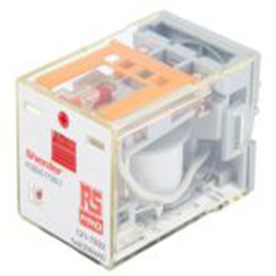 RS PRO,121-7832,功率继电器, 240V 交流线圈 10A切换, 双刀双掷, 银合金触点, RUB系列