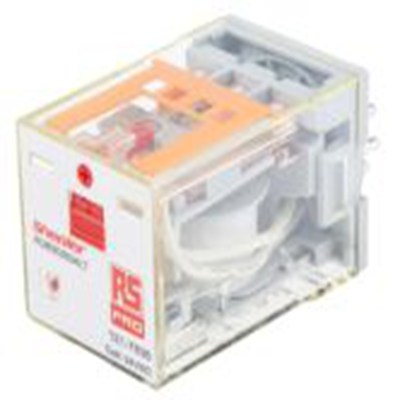 RS PRO,121-7836,功率继电器, 24V 交流线圈 10A切换, 三刀双掷, 银合金触点, RUB系列