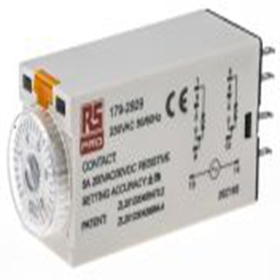 RS PRO,179-2929,计时器继电器, TKB系列, 0.5 to 10 s范围, 2触点 230V 交流, 1功能, 双刀双掷时间范围