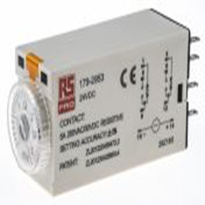 RS PRO,179-2953,计时器继电器, TKB系列, 0.1 to 3 min范围, 2触点 24 V dc 24V 交流, 1功能, 双刀双掷时间范围