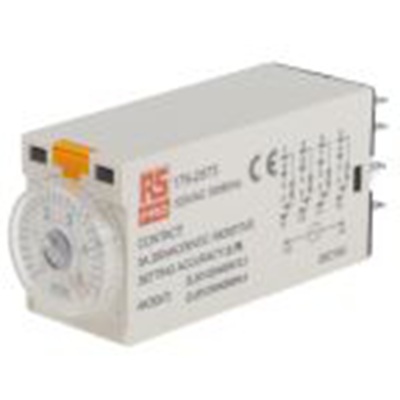 RS PRO,179-2973,计时器继电器, 公安装, 0.2 s, 5 min范围, 4触点 110 V ac, 1功能, 四刀双掷时间范围