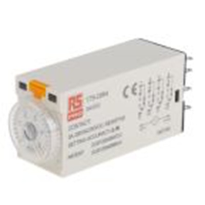 RS PRO,179-2984,计时器继电器, Plug‑In Timer Relay系列, 公安装, 0.2 s, 5 min范围, 4触点 24 V dc, 1功能, 四刀双掷时间范围