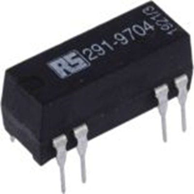 RS PRO,291-9704,簧片继电器, 5 V dc线圈, 单刀双掷, PCB安装 0.25 A 200 Ω