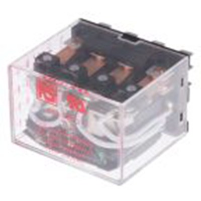 RS PRO,613-3803,功率继电器, 24V 交流线圈 12A切换, 四刀双掷, 公安装, 银合金触点