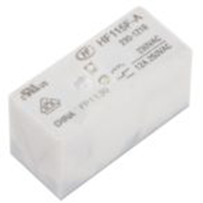 RS PRO,800-4479P,功率继电器, 230V 交流线圈 12A切换, 单刀双掷, PCB安装, 银合金触点, HF系列