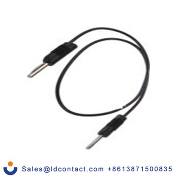 RS PRO,668-4572,RS PRO 4 mm 测试探头线 4 mm 连接器测试线 2.5A, 500 mm线长, 50 V ac, 黑色, 公至公