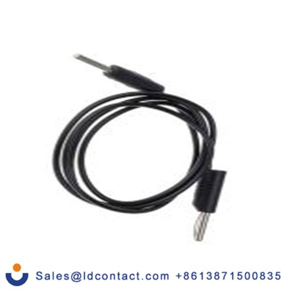 RS PRO,668-4584,RS PRO 连接器测试引线 4 mm 连接器测试线 2.5A, 1 m线长, 50 V ac, 黑色, 公至公