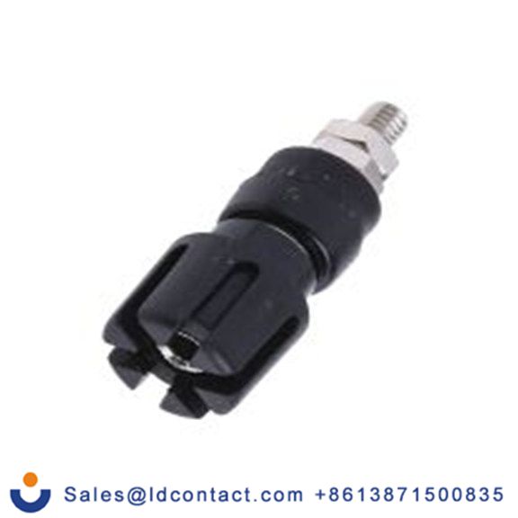 RS PRO,677-8740,黑色 绝缘 测试端子, 4 mm孔径 30A, 2BA螺纹, 聚丙烯, 玻璃纤维增强尼龙主体, 面板最厚7 mm