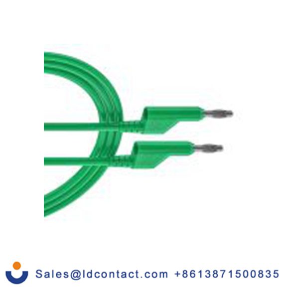 RS PRO,261-6533,RS PRO 钩式测试引线 4mm 香蕉电缆 10A, 2 m线长, 1000 V, 绿色