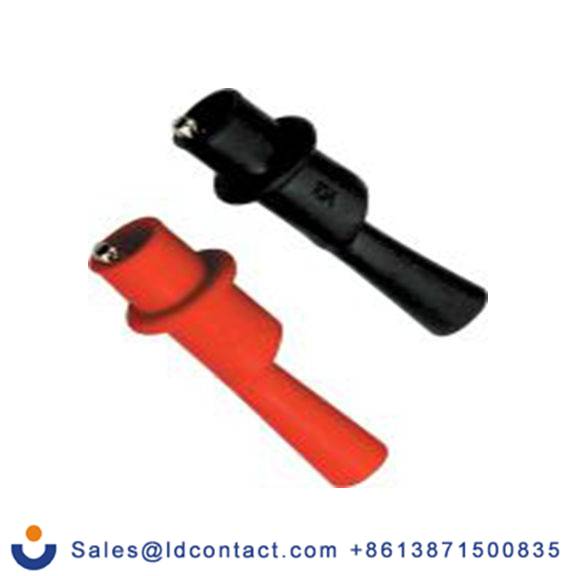 RS PRO,206-8745,鳄鱼夹, 黑色, 红色, 9 mm开口, 镀镍钢触点 绝缘