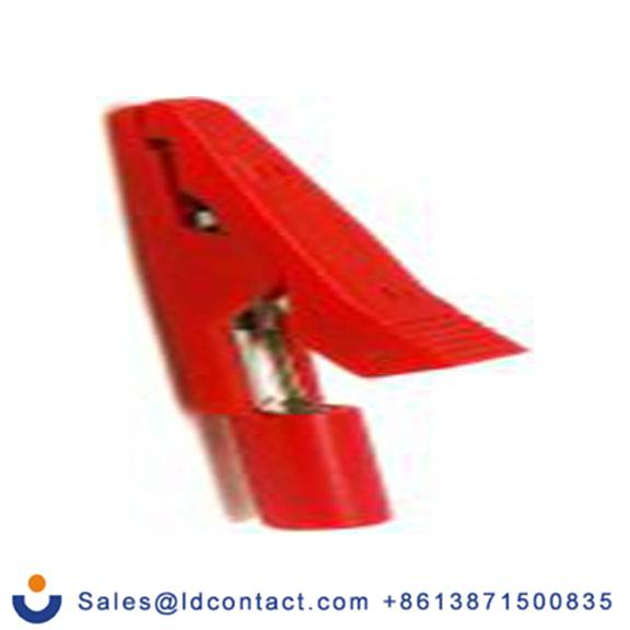 RS PRO,212-1204,鳄鱼夹, 红色, 8 mm开口, 镀镍黄铜触点 绝缘